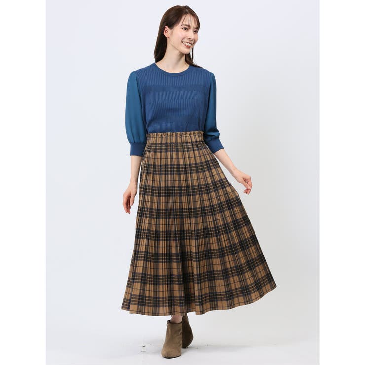 7分袖ジョーゼット リブニットプルオーバー | TAKA-Q WOMEN | 詳細画像53 