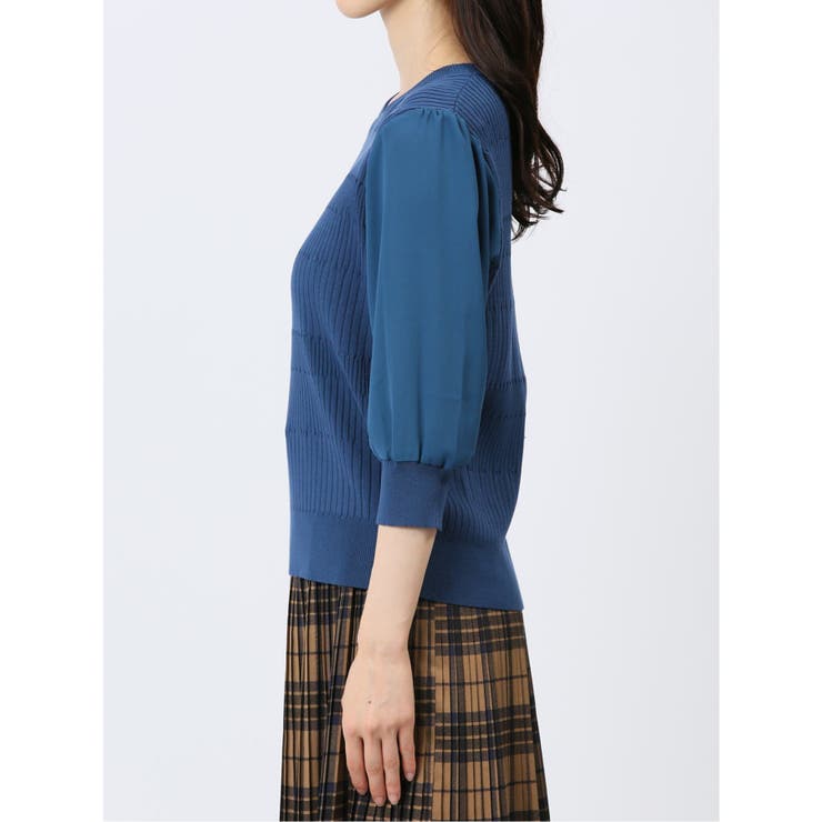 7分袖ジョーゼット リブニットプルオーバー | TAKA-Q WOMEN | 詳細画像55 