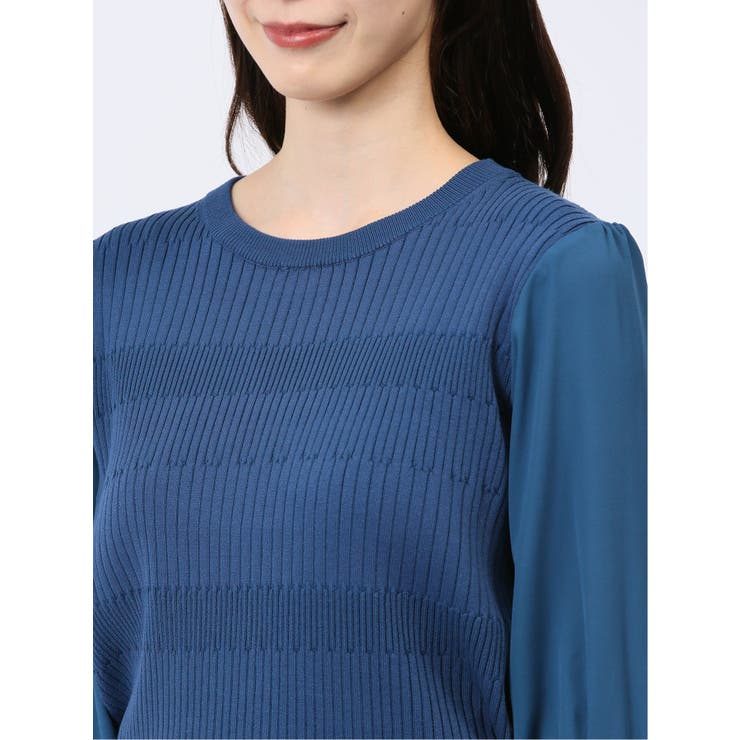7分袖ジョーゼット リブニットプルオーバー | TAKA-Q WOMEN | 詳細画像57 