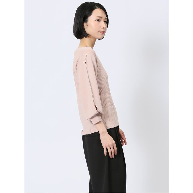 クルーネック 7分袖 ニットプルオーバー | TAKA-Q WOMEN | 詳細画像17 