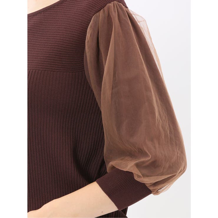 ハンドウォッシャブル 袖チュール ニットプルオーバー | TAKA-Q WOMEN | 詳細画像19 