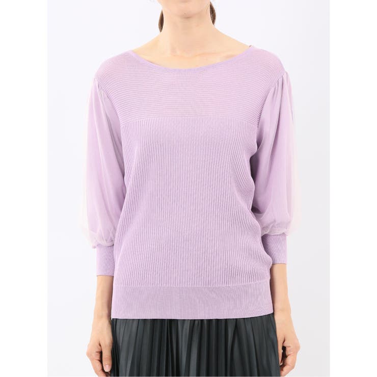 ハンドウォッシャブル 袖チュール ニットプルオーバー | TAKA-Q WOMEN | 詳細画像33 