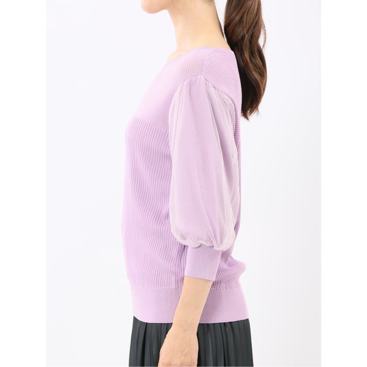 ハンドウォッシャブル 袖チュール ニットプルオーバー | TAKA-Q WOMEN | 詳細画像34 