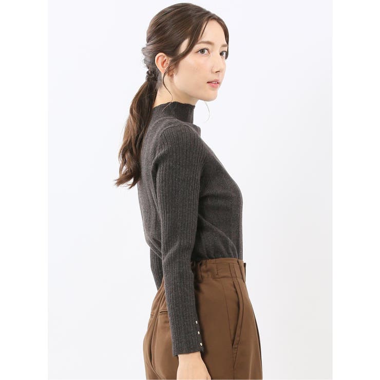 ハンドウォッシャブル ラメリブ ハイネック ニットプルオーバー | TAKA-Q WOMEN | 詳細画像24 