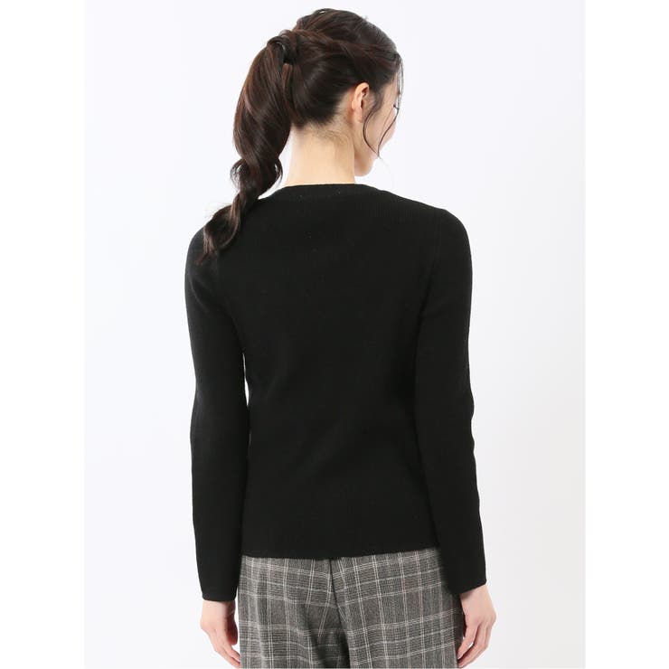 ハンドウォッシャブル ラメリブ Vネック ニットカーディガン | TAKA-Q WOMEN | 詳細画像12 