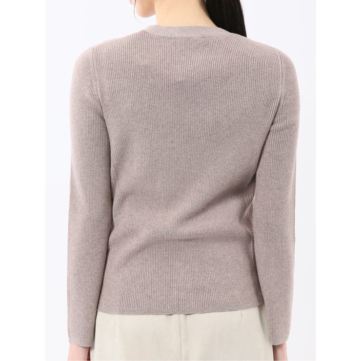 ハンドウォッシャブル ラメリブ Vネック ニットカーディガン | TAKA-Q WOMEN | 詳細画像35 