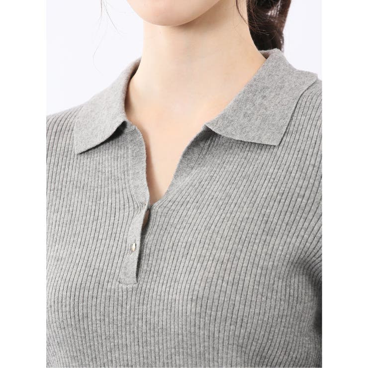 ハンドウォッシャブル リブ ポロニット | TAKA-Q WOMEN | 詳細画像9 
