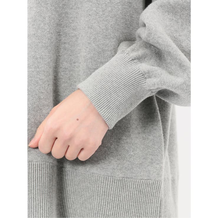 ロゴ刺繍 スエットライク ニットプルオーバー | TAKA-Q WOMEN | 詳細画像11 
