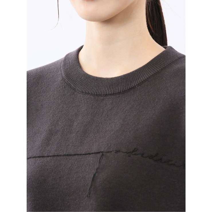 ロゴ刺繍 スエットライク ニットプルオーバー | TAKA-Q WOMEN | 詳細画像19 