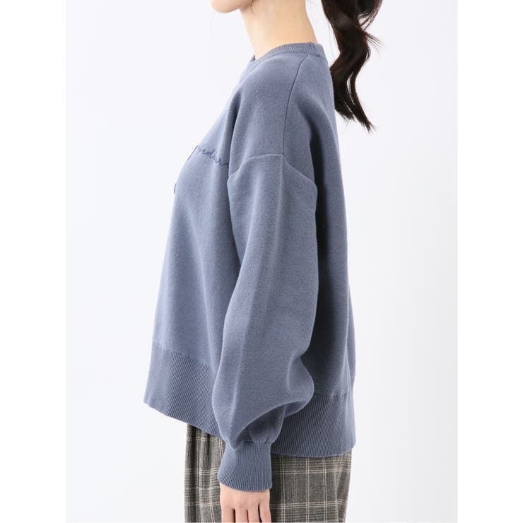 ロゴ刺繍 スエットライク ニットプルオーバー | TAKA-Q WOMEN | 詳細画像36 