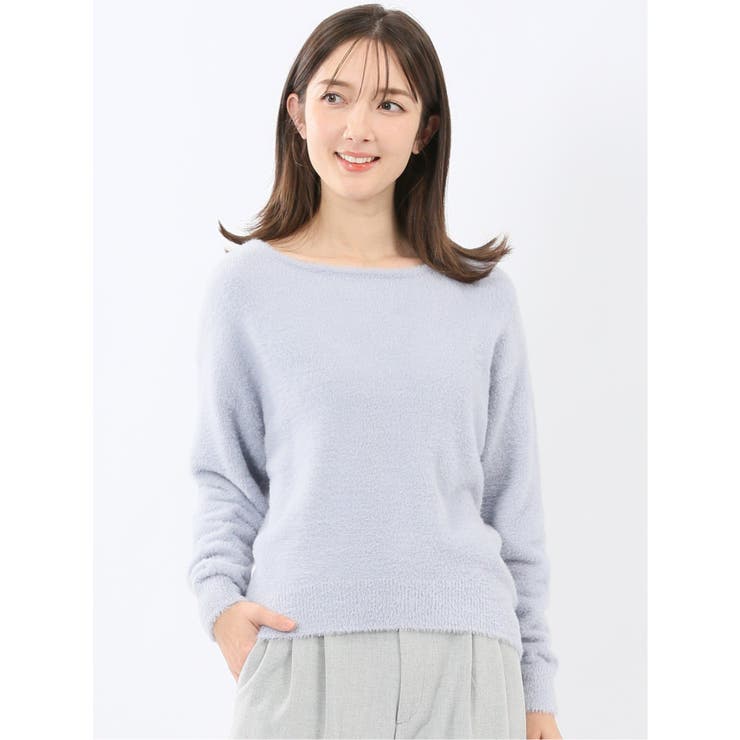 73サックス | ハンドウォッシャブル フェザー クルーニットプルオーバー | TAKA-Q WOMEN