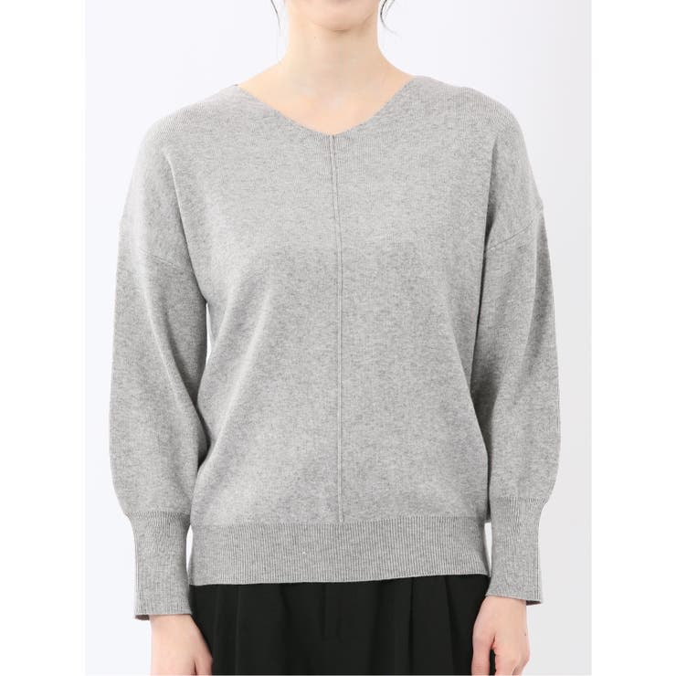 ハンドウォッシャブル センターハギ Vネック ニットプルオーバー | TAKA-Q WOMEN | 詳細画像15 