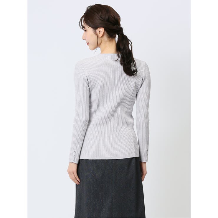 ラメリブニット Vネックプルオーバー | TAKA-Q WOMEN | 詳細画像3 