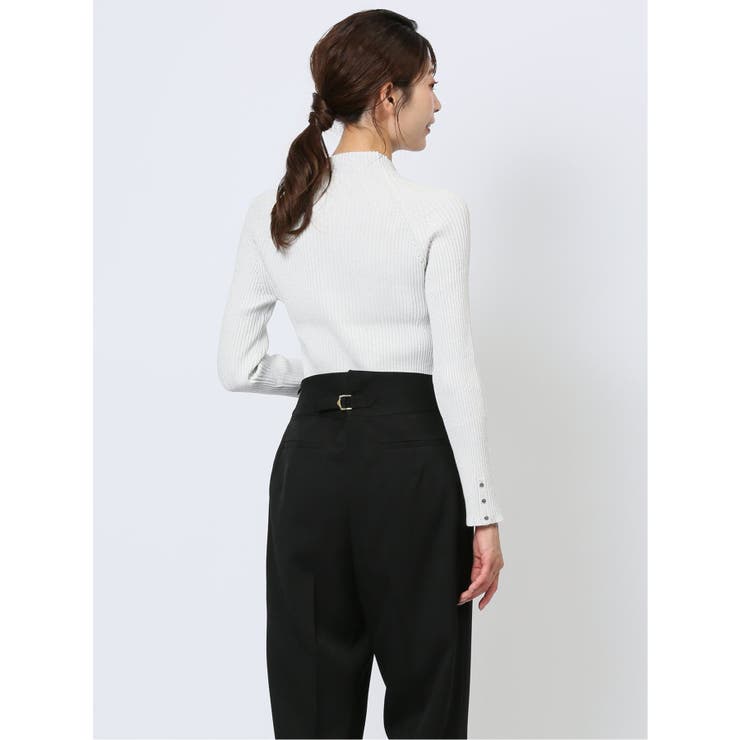ラメリブニット ハイネックプルオーバー | TAKA-Q WOMEN | 詳細画像3 