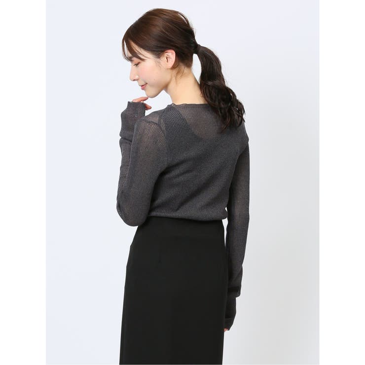 ハンチ/HUNCH ラメシアー ハイネックリブニット | TAKA-Q WOMEN | 詳細画像3 