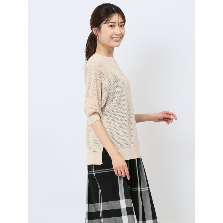 ハンチ/HUNCH 麻タッチ クロシェ風ニット | TAKA-Q WOMEN | 詳細画像18 