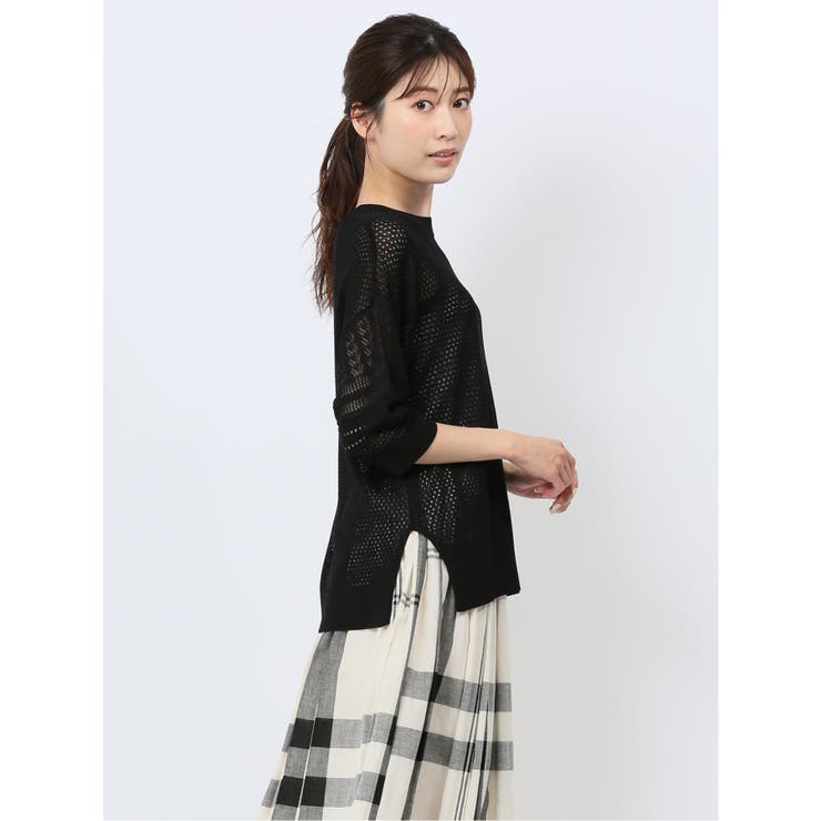 ハンチ/HUNCH 麻タッチ クロシェ風ニット | TAKA-Q WOMEN | 詳細画像6 