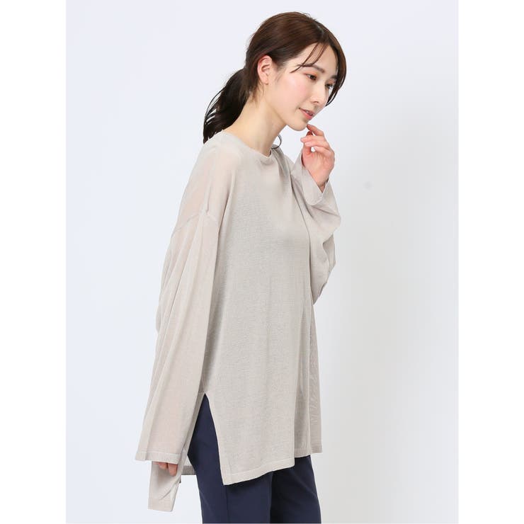 ハンチ/HUNCH 無地 オーバーサイズ シアーニット | TAKA-Q WOMEN | 詳細画像17 