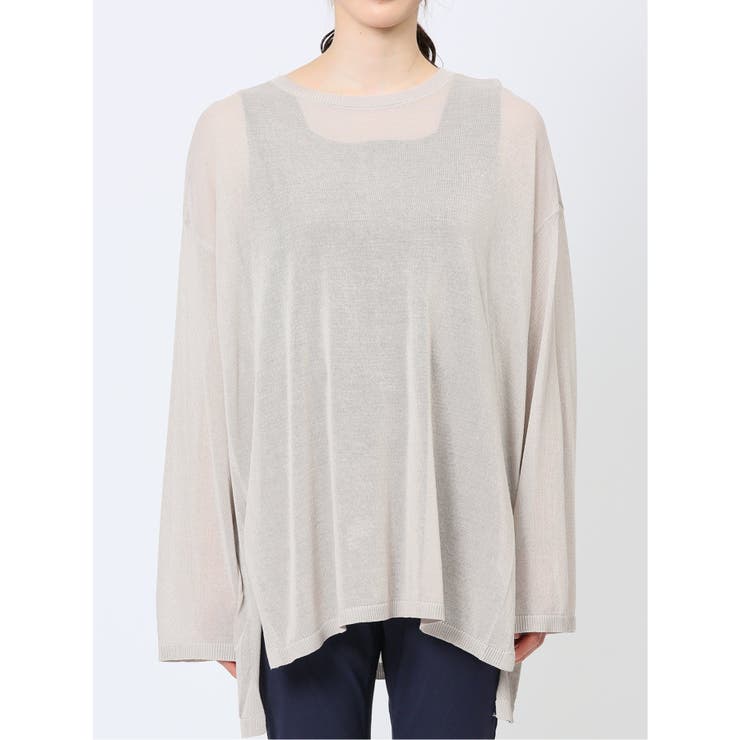 ハンチ/HUNCH 無地 オーバーサイズ シアーニット | TAKA-Q WOMEN | 詳細画像18 