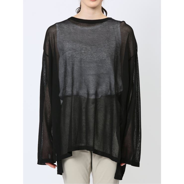 ハンチ/HUNCH 無地 オーバーサイズ シアーニット | TAKA-Q WOMEN | 詳細画像30 