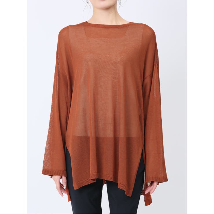 ハンチ/HUNCH 無地 オーバーサイズ シアーニット | TAKA-Q WOMEN | 詳細画像42 