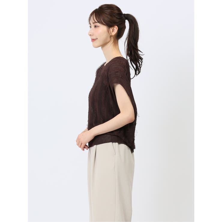 ハンチ/HUNCH 前後2WAY フリンジ ニットベスト | TAKA-Q WOMEN | 詳細画像21 