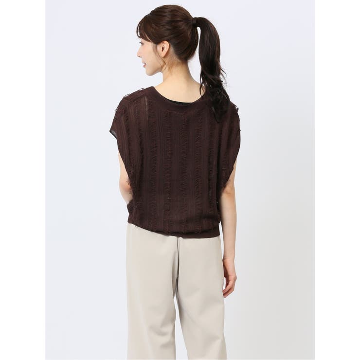 ハンチ/HUNCH 前後2WAY フリンジ ニットベスト | TAKA-Q WOMEN | 詳細画像22 