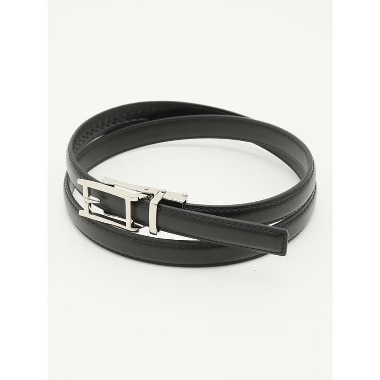 05黒 | Ｈバックル アジャストフリー サフィアーノベルト | TAKA-Q WOMEN
