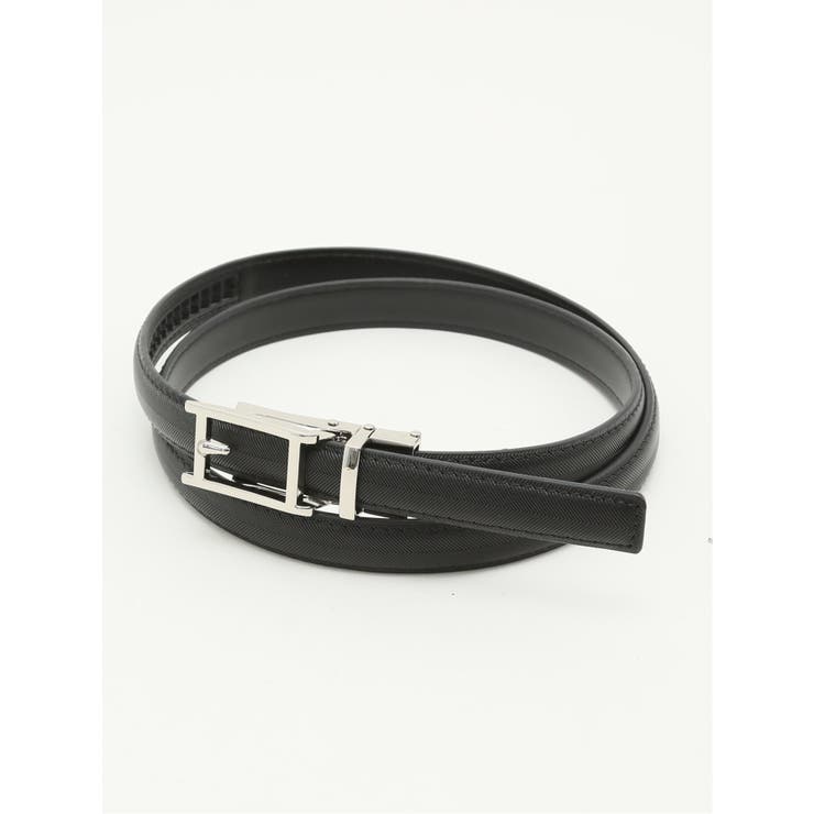 05黒 | Ｈバックル アジャストフリー へリンボン柄ベルト | TAKA-Q WOMEN