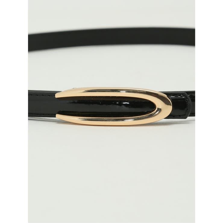 Cバックル エナメル ナローベルト | TAKA-Q WOMEN | 詳細画像2 