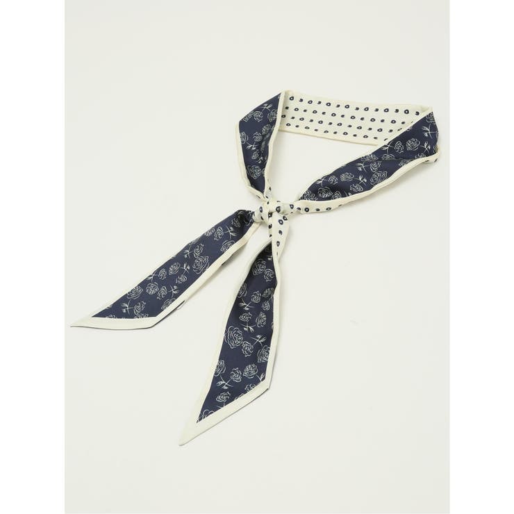 シルク フラワー×ドット柄スカーフ | TAKA-Q WOMEN | 詳細画像2 