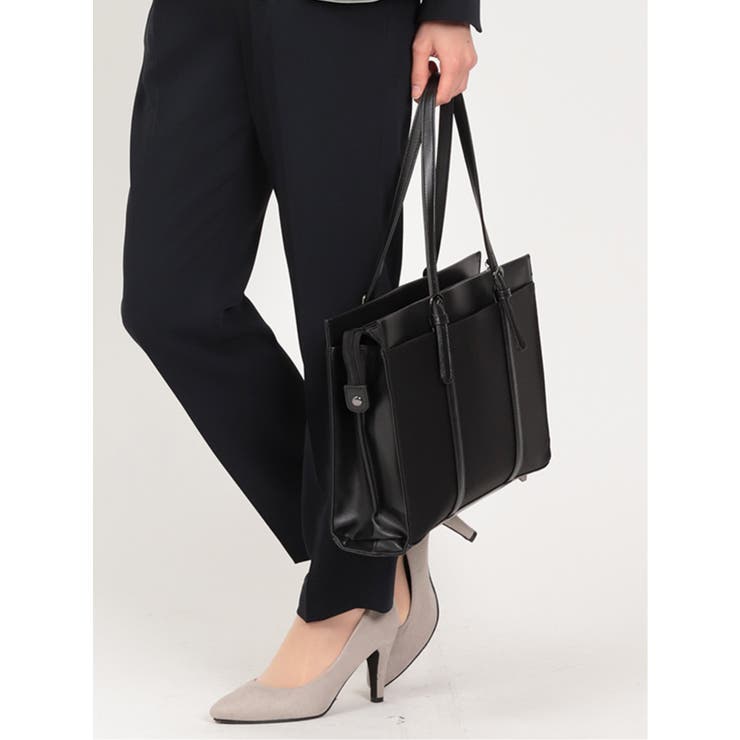 平手ハンドル リクルートバッグ A4対応 | TAKA-Q WOMEN | 詳細画像1 