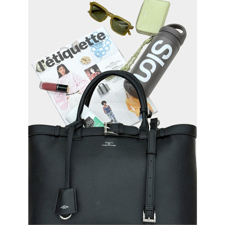 05黒 | BELTED TOTO BAG MEDIUM | TAKA-Q WOMEN