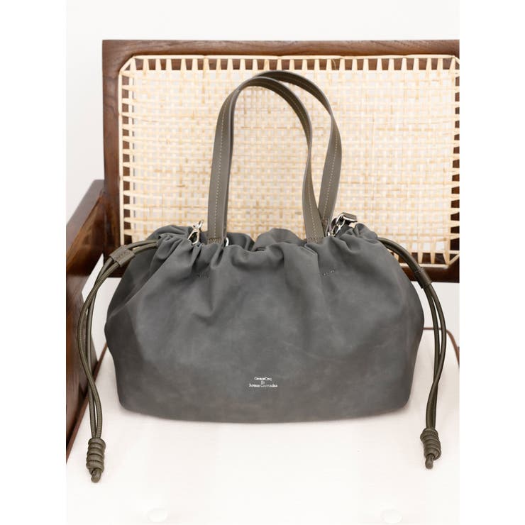 DRAWSTRING BAG MEDIUM 【nubuck】 | TAKA-Q WOMEN | 詳細画像3 