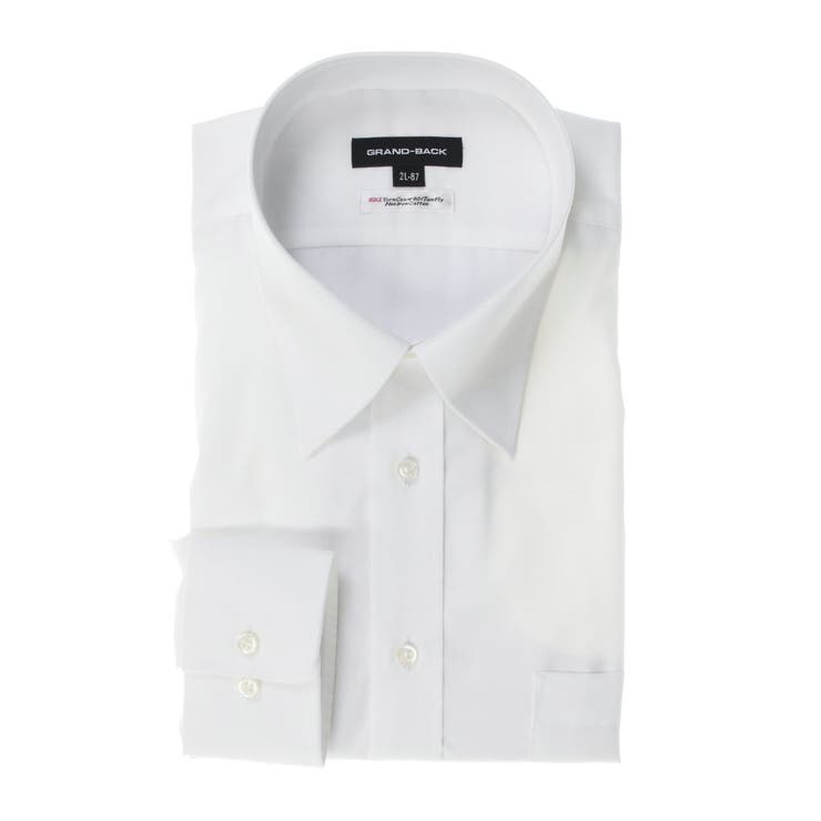 GRAND BACK:綿100%形態安定レギュラーカラー長袖ビジネスドレスシャツ | TAKA-Q MEN | 詳細画像1 