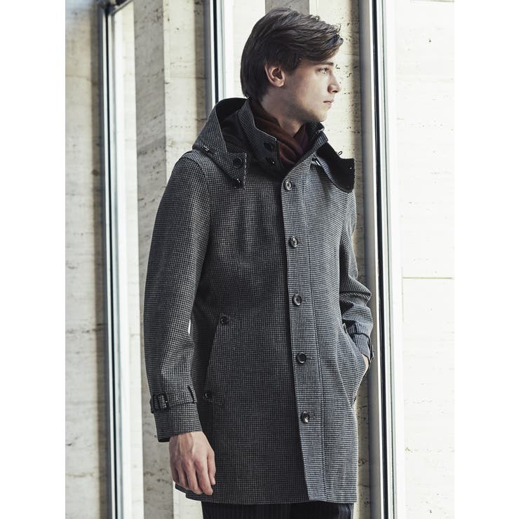 Taka Q ライナー付撥水防風フーデッドコート千鳥 白黒 品番 Tkqj Taka Q Men タカキュー のメンズファッション 通販 Shoplist ショップリスト
