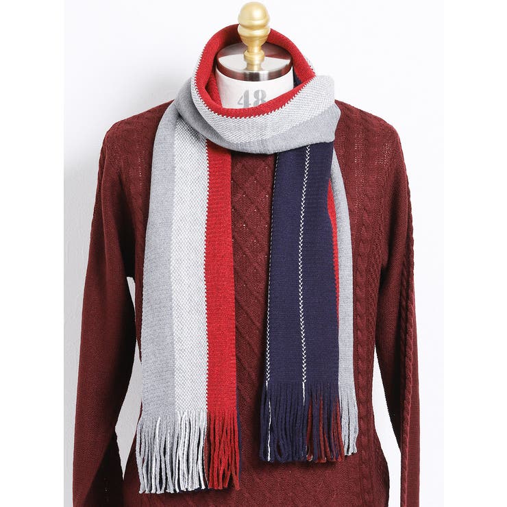 Taka Q Mens レーヨン混ラッセルマフラー ストライプ 品番 Tkqj Taka Q Men タカキュー のメンズ ファッション通販 Shoplist ショップリスト