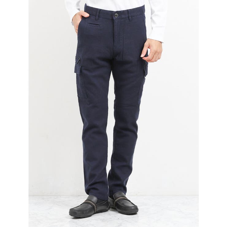 Taka Q Renoma Homme ストレッチ幾何学柄カーゴパンツ 紺 品番 Tkqj Taka Q Men タカキュー のメンズファッション通販 Shoplist ショップリスト