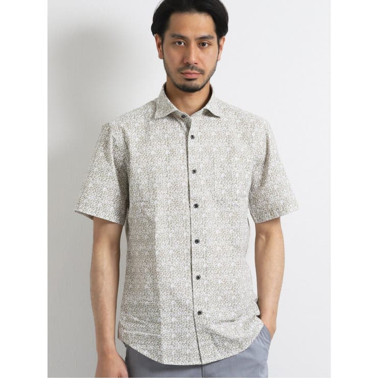 クールマックス Coolmax 小花柄カッタウェイ半袖シャツ 品番 Tkqj Taka Q Men タカキュー のメンズ ファッション通販 Shoplist ショップリスト