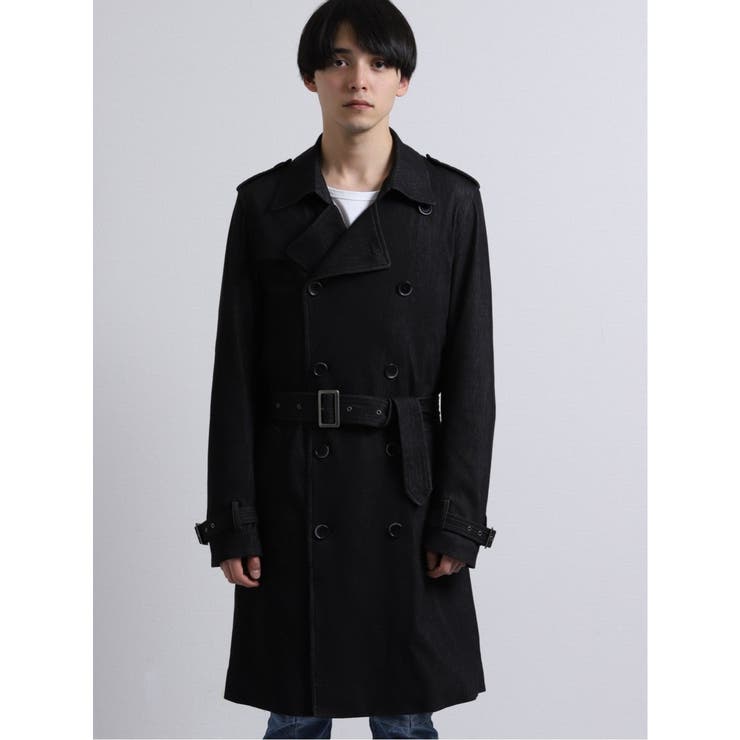 semantic design:ストレッチカットデニム ダブルトレンチコート[品番