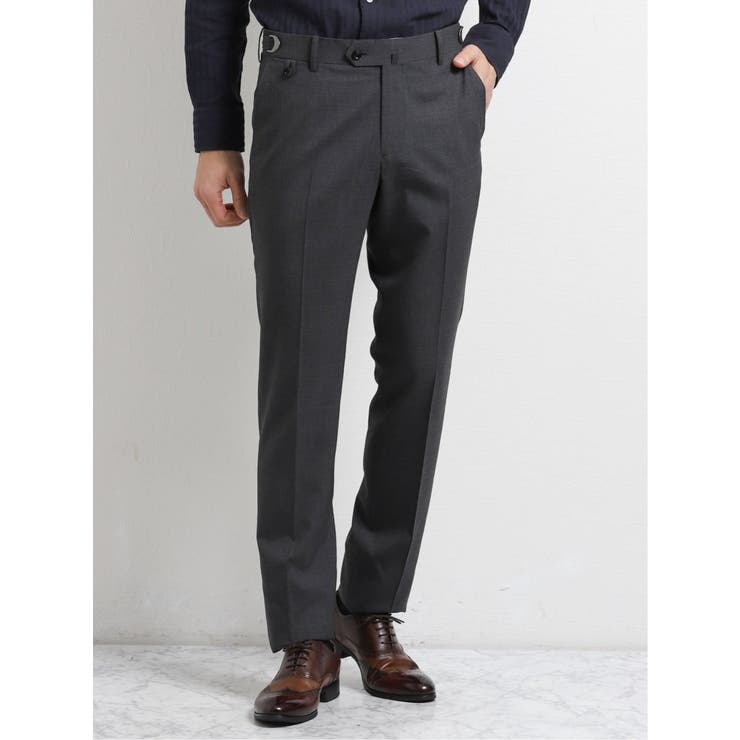 ウール混ストレッチレギュラーフィット アジャスター付スラックス グレー 品番 Tkqj Taka Q Men タカキュー のメンズ ファッション通販 Shoplist ショップリスト