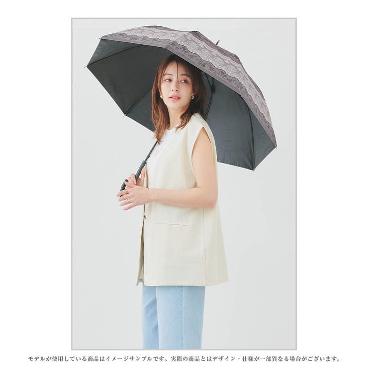 レース柄 晴雨兼用ジャンプ傘（長傘） | macocca | 詳細画像6 