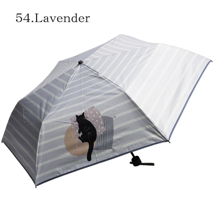 晴雨兼用傘 おやすみ猫柄 折畳み傘 日傘 ねこ ネコ[品番