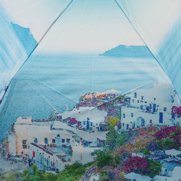 風景画・レモン柄  晴雨兼用 折畳み傘 | macocca | 詳細画像9 