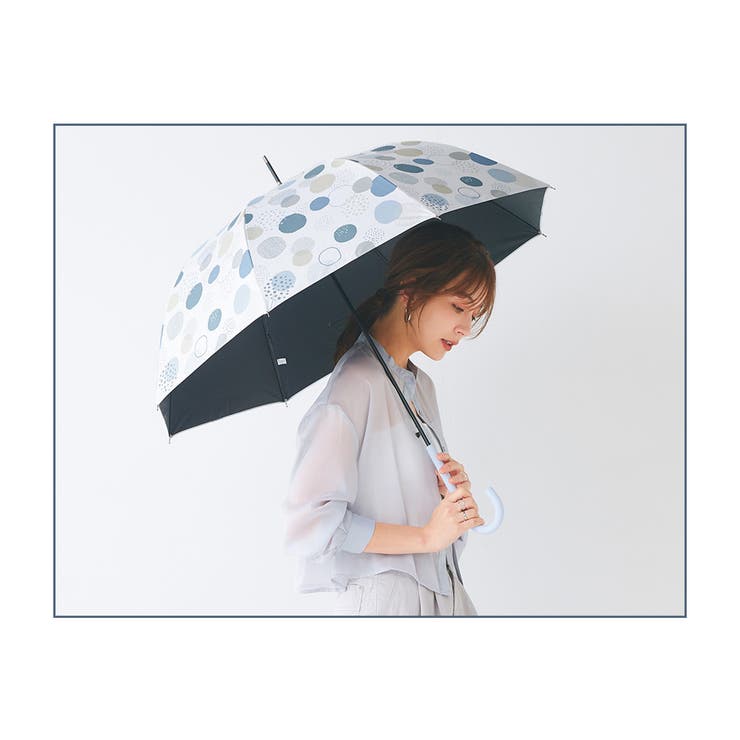 晴雨兼用傘 北欧ドット柄 ジャンプ傘 日傘 | macocca | 詳細画像2 