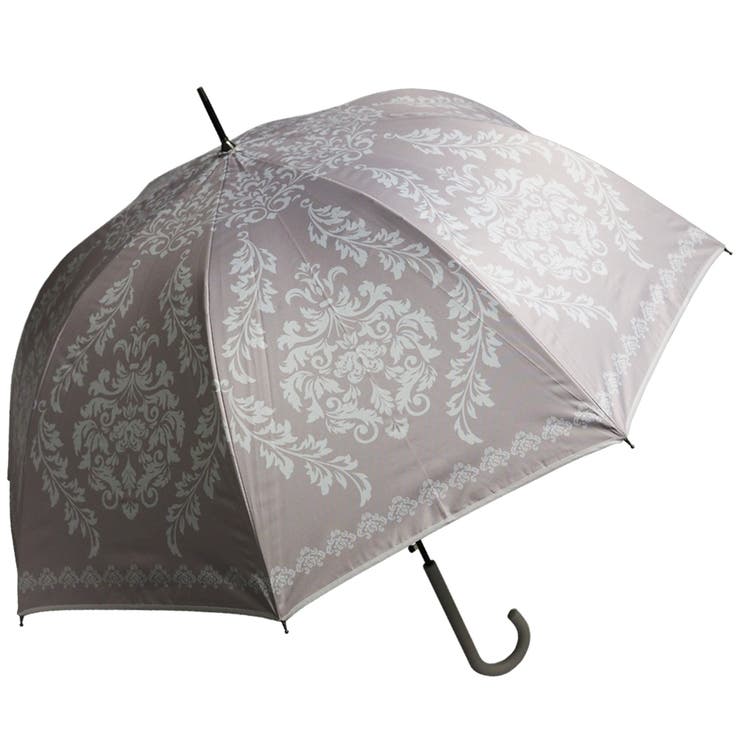 【45】ピンク | 晴雨兼用傘 ダマスク柄 ジャンプ傘 日傘 | macocca