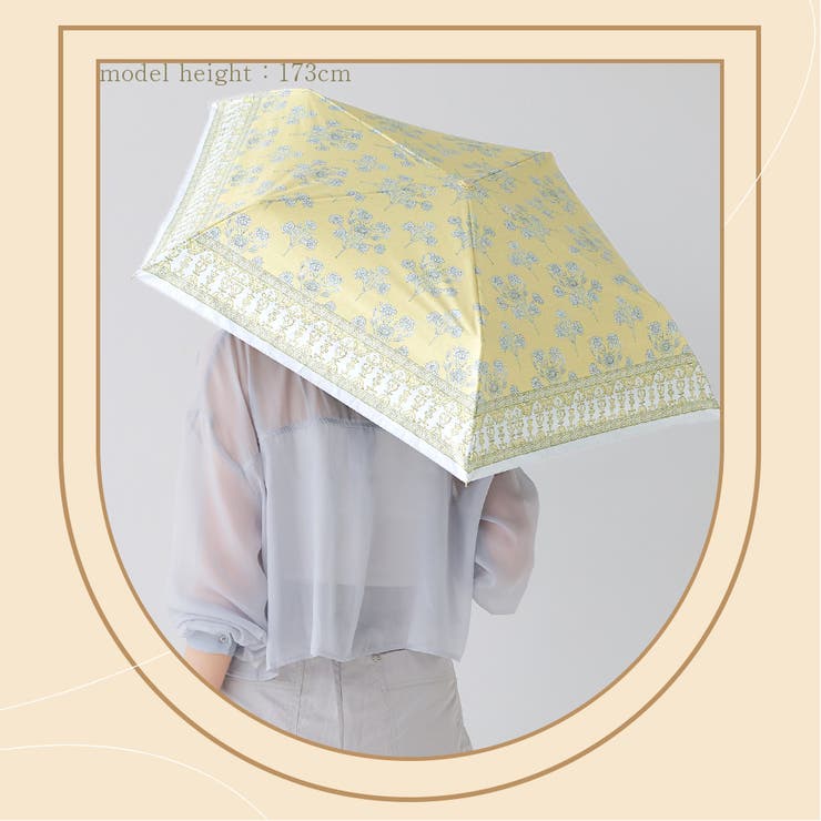 晴雨兼用 サラサ柄 折畳み傘 | macocca | 詳細画像11 