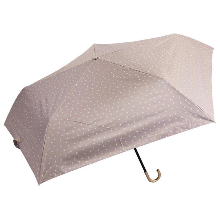 【45】ピンク |  晴雨兼用 ドット柄 折畳み傘 | macocca