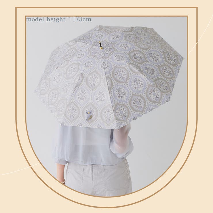 ダマスク柄 手開きショート傘  | macocca | 詳細画像7 