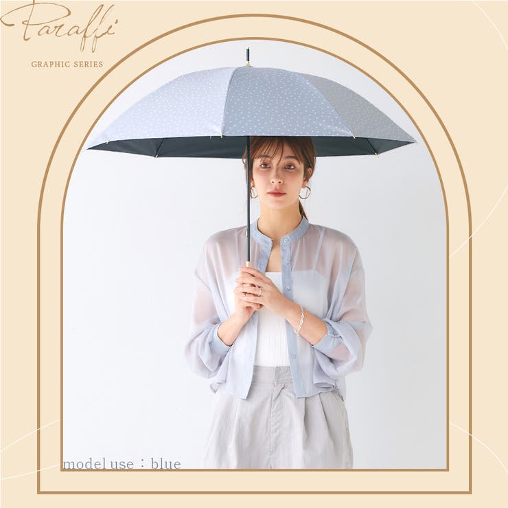 ドット柄 手開きショート傘 | macocca | 詳細画像10 